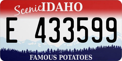ID license plate E433599
