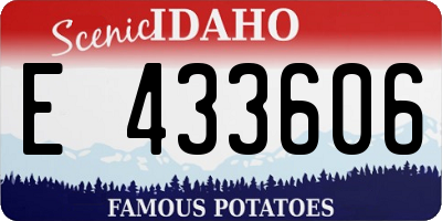 ID license plate E433606