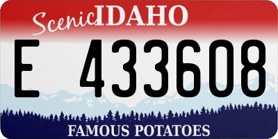 ID license plate E433608