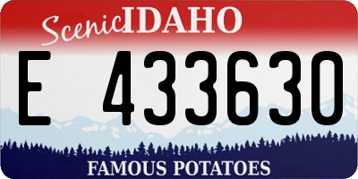 ID license plate E433630