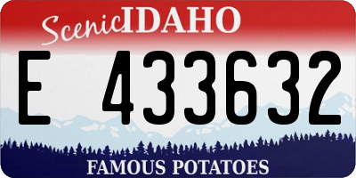 ID license plate E433632