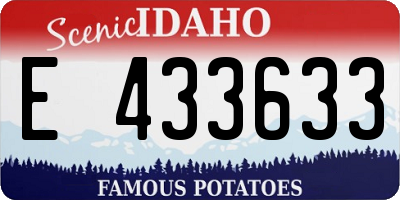 ID license plate E433633