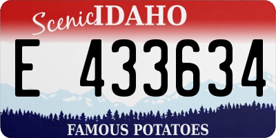 ID license plate E433634