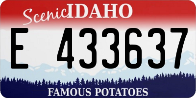 ID license plate E433637
