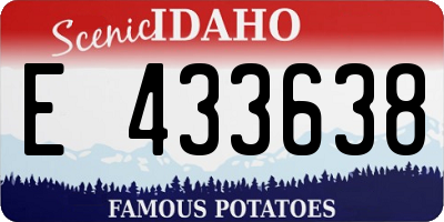 ID license plate E433638