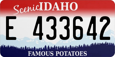 ID license plate E433642