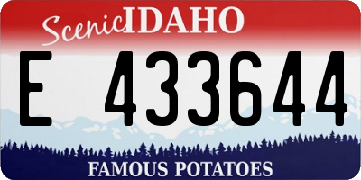 ID license plate E433644