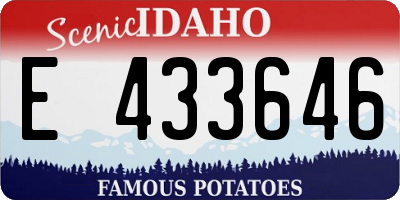 ID license plate E433646