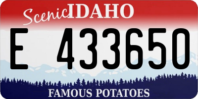 ID license plate E433650