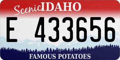 ID license plate E433656