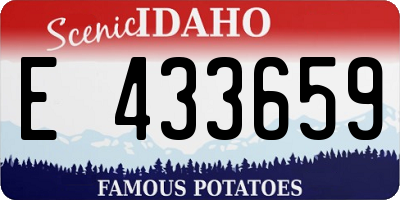 ID license plate E433659