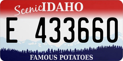 ID license plate E433660
