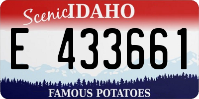 ID license plate E433661