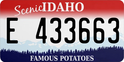 ID license plate E433663