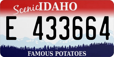 ID license plate E433664