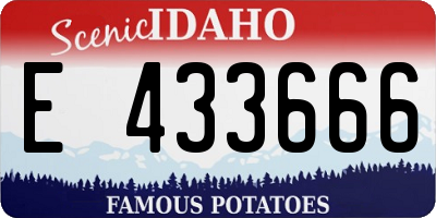 ID license plate E433666