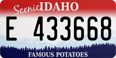 ID license plate E433668
