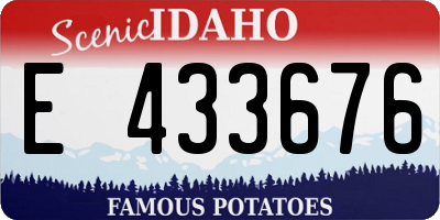 ID license plate E433676
