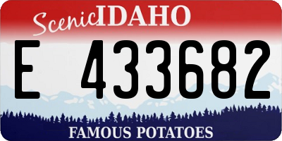 ID license plate E433682