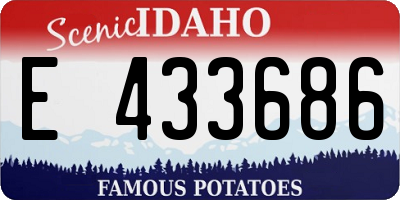 ID license plate E433686