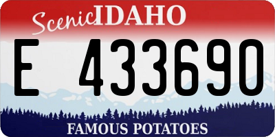 ID license plate E433690
