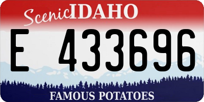 ID license plate E433696
