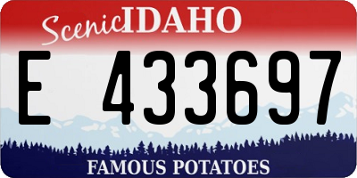 ID license plate E433697