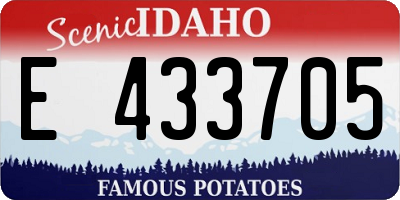ID license plate E433705