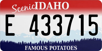 ID license plate E433715