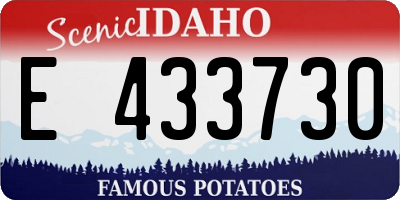 ID license plate E433730