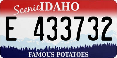 ID license plate E433732