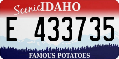 ID license plate E433735