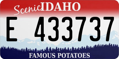 ID license plate E433737