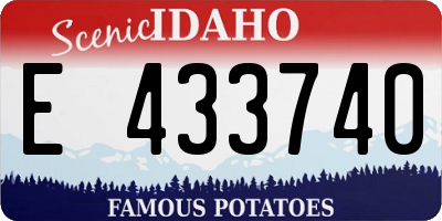 ID license plate E433740