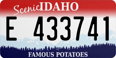 ID license plate E433741