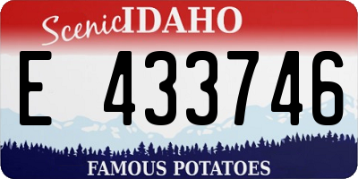 ID license plate E433746
