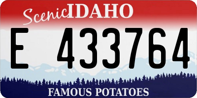 ID license plate E433764
