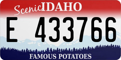 ID license plate E433766
