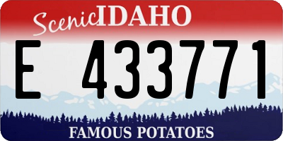 ID license plate E433771