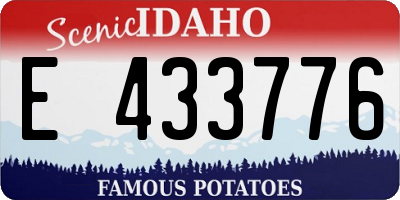 ID license plate E433776