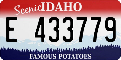 ID license plate E433779