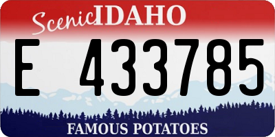 ID license plate E433785