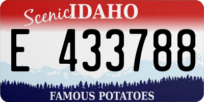 ID license plate E433788