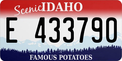 ID license plate E433790