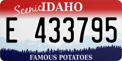 ID license plate E433795