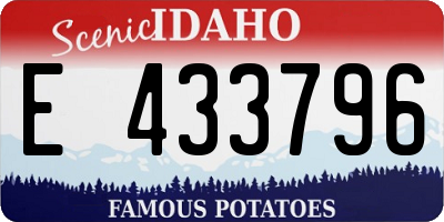 ID license plate E433796
