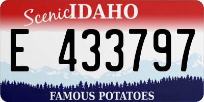 ID license plate E433797