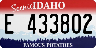 ID license plate E433802