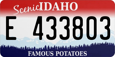 ID license plate E433803