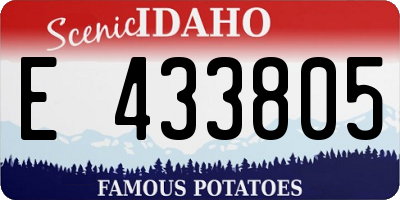 ID license plate E433805